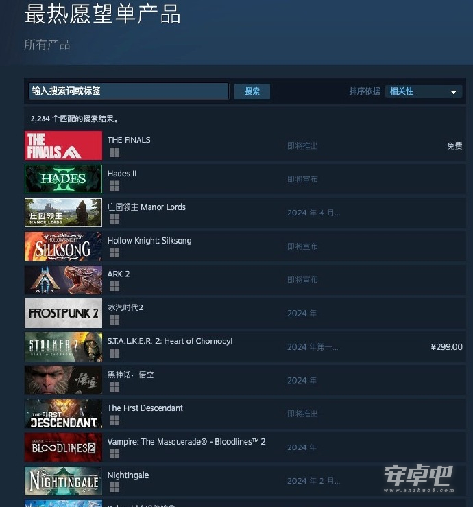 The Finals登顶Steam热门未发售游戏心愿单排行榜